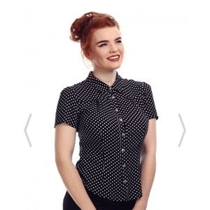 Collectif polka dot blouse